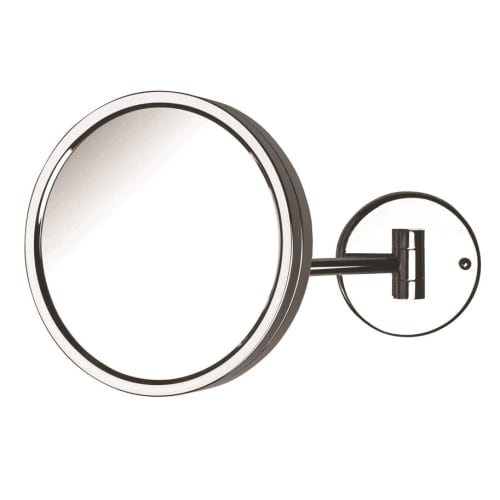 Jerdon® Wall Mount Mirror, 5x Magnification, 8.5" Diameter, 14" Ext, Chrome Finish